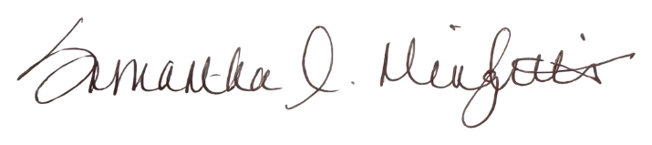 Samantha Minghetti's signature